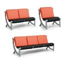 Sitzgarnitur JAZZY II, 2 Sitzflächen, orange/schwarz