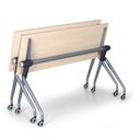 Skládací jednací stůl se sklopnou deskou TRAINING PLUS, 145x45 cm, bříza