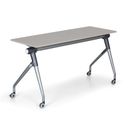 Skládací jednací stůl se sklopnou deskou TRAINING PLUS, 145x45 cm, šedá