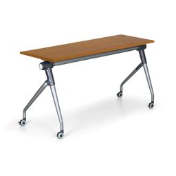 Skladací stôl so sklopnou doskou TRAINING PLUS, 145x45 cm, čerešňa