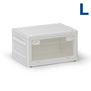 Skladací úložný regálový box L 37 l, 459x320x250 mm, biely