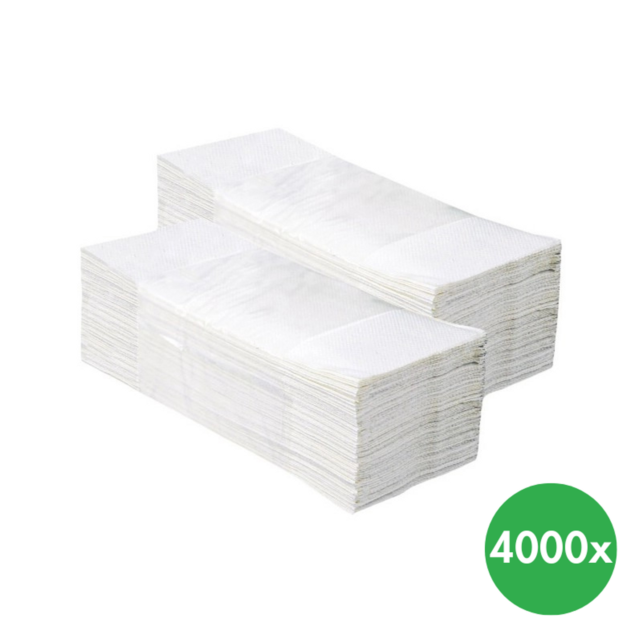 Skládané papírové ručníky, jednovrstvé, 4000 ks, bílé