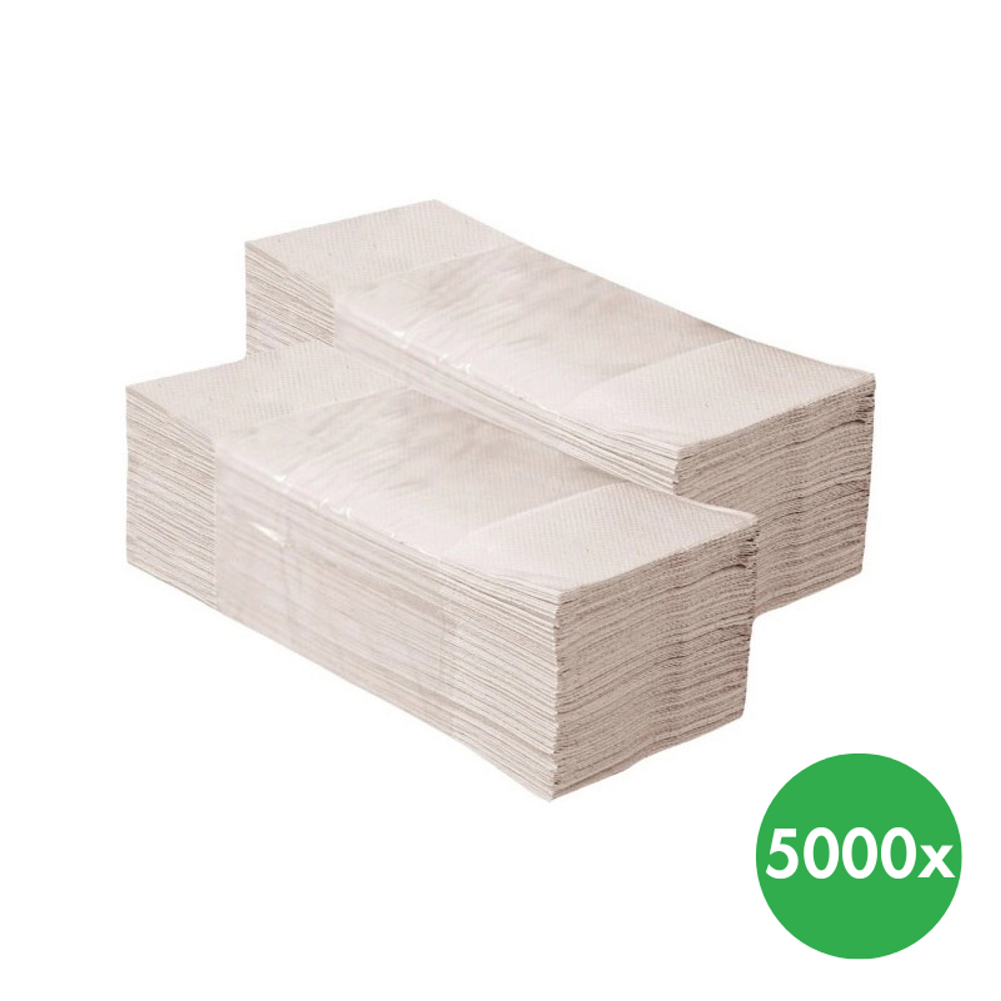 Skládané papírové ručníky, jednovrstvé, 5000 ks, šedé