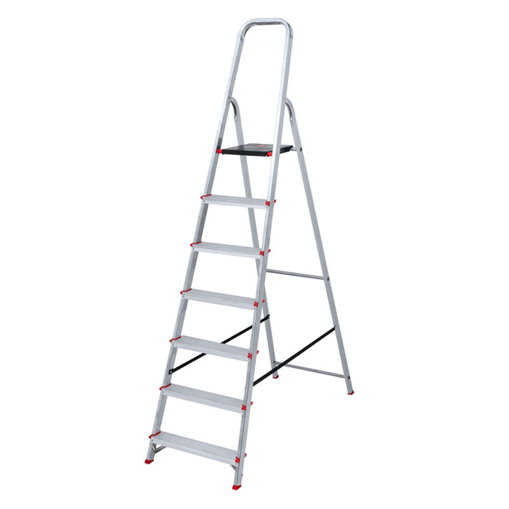 Składane schodki aluminiowe, 1x7 stopnie