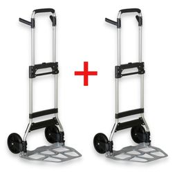 Składany aluminiowy wózek transportowy 1+1 GRATIS, 120 kg
