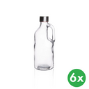 Sklenená fľaša s viečkom 0,55 l, balenie 6 ks