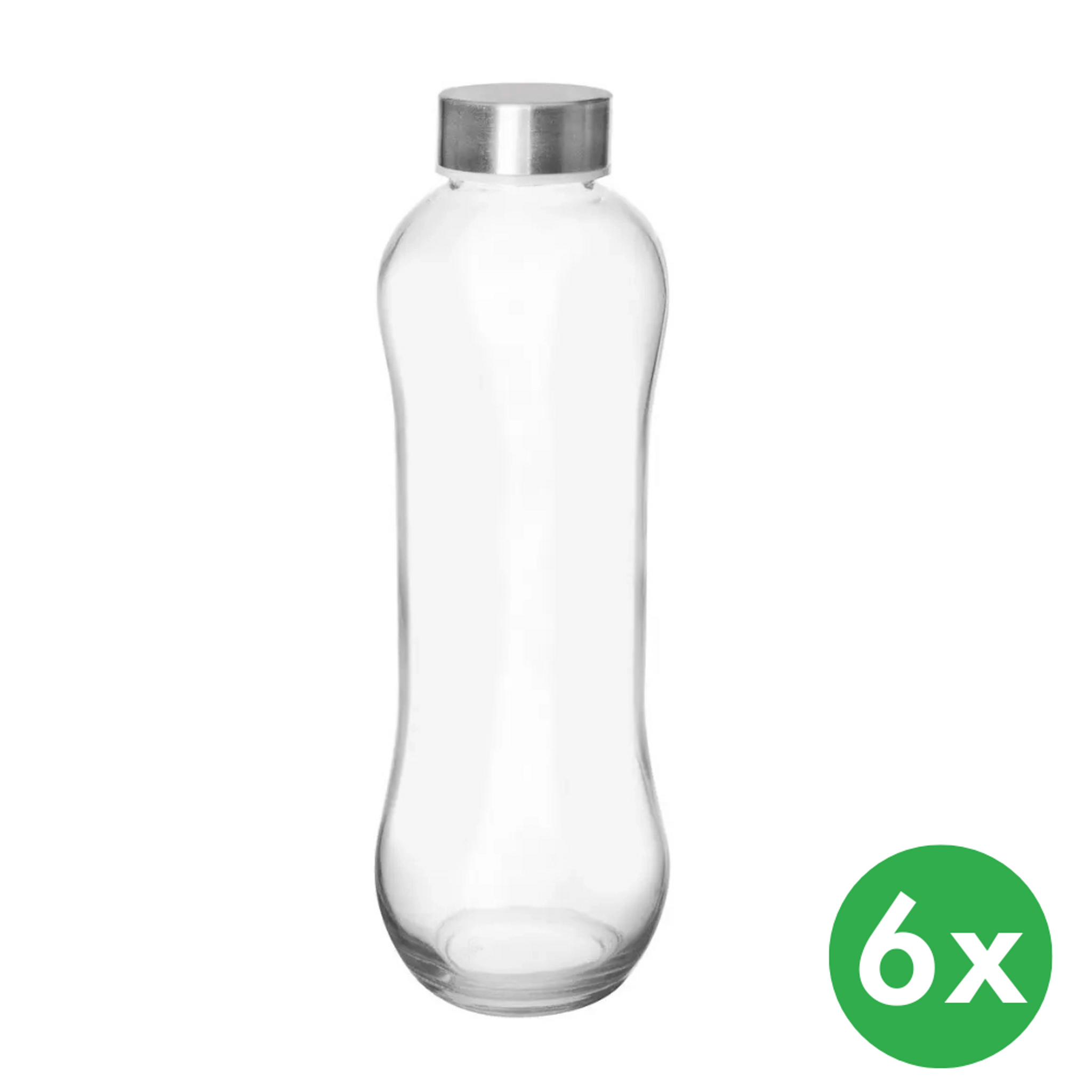 Sklenená fľaša s viečkom 0,6 l, balenie 6 ks