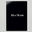 Skleněná magnetická tabule na zeď, černá, 700 x 500 mm