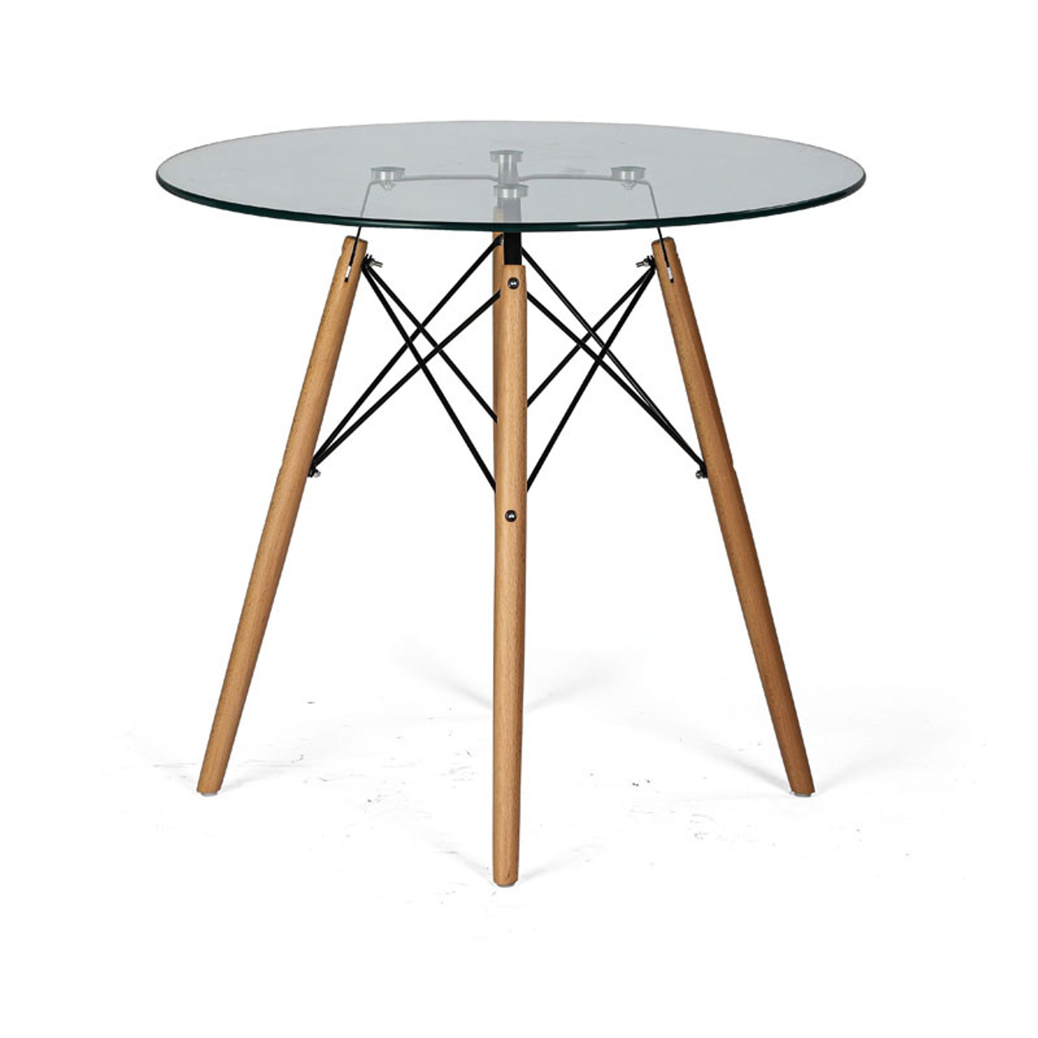 Skleněný stůl VIDRIO, průměr 80 cm