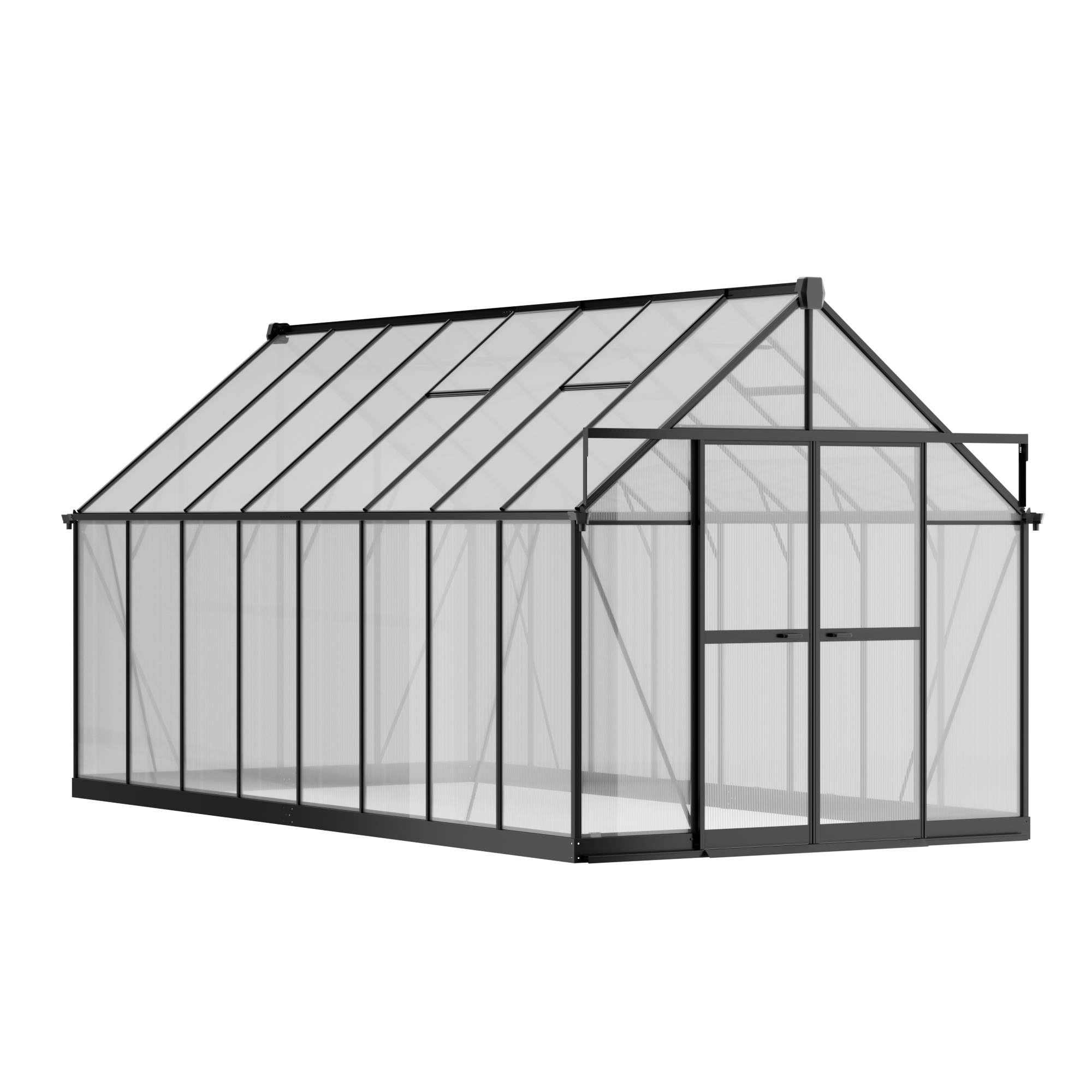Fotografia produktu: Skleník 240 x 244 x 488 cm, zosilnená konštrukcia, polykarbonát 6 mm