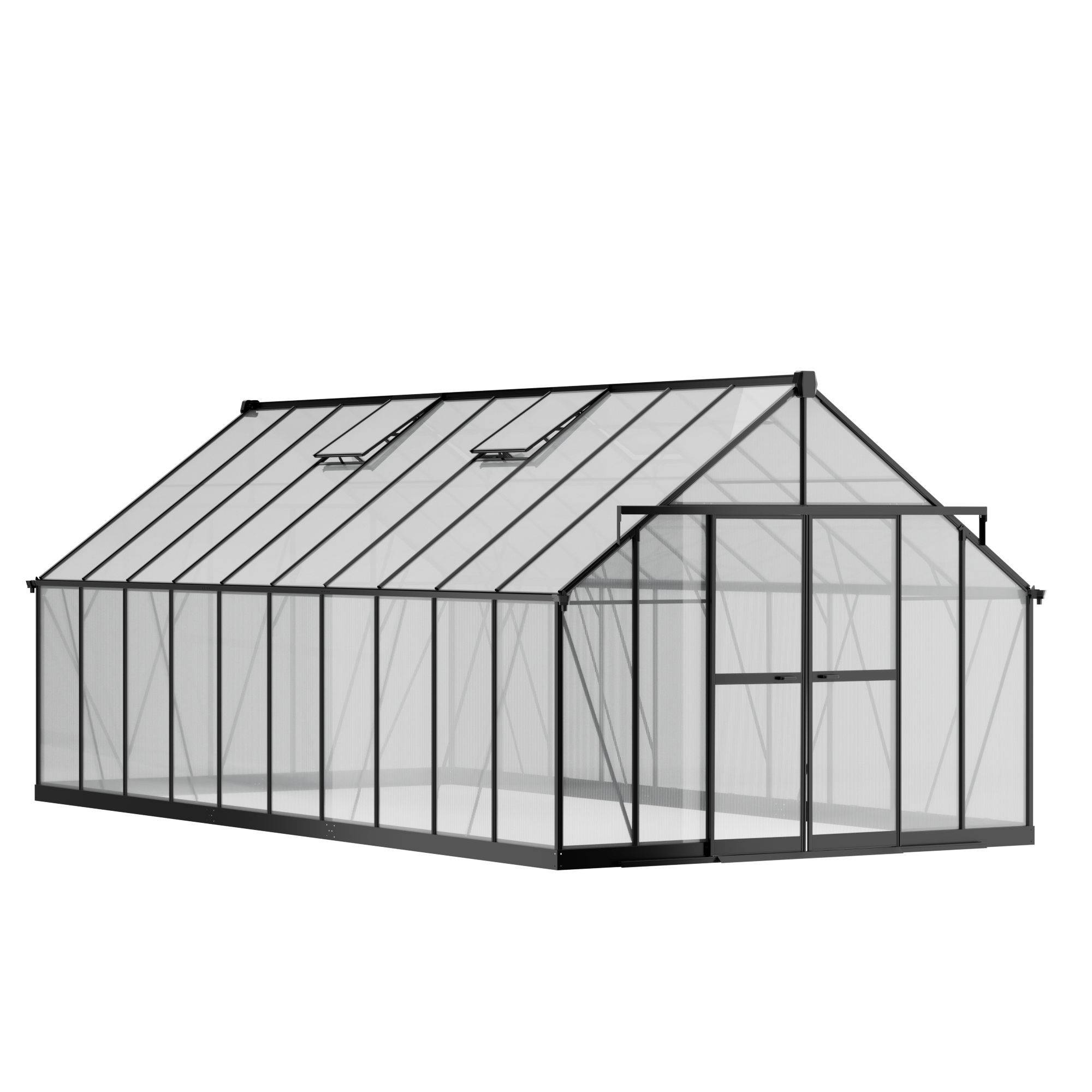 Fotografia produktu: Skleník 245 x 305 x 606 cm, zosilnená konštrukcia, polykarbonát 6 mm