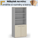 Skříň na míru, křídlové dveře přes spodní část skříně