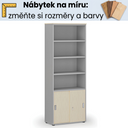 Skříň na míru, posuvné dveře přes spodní část skříně