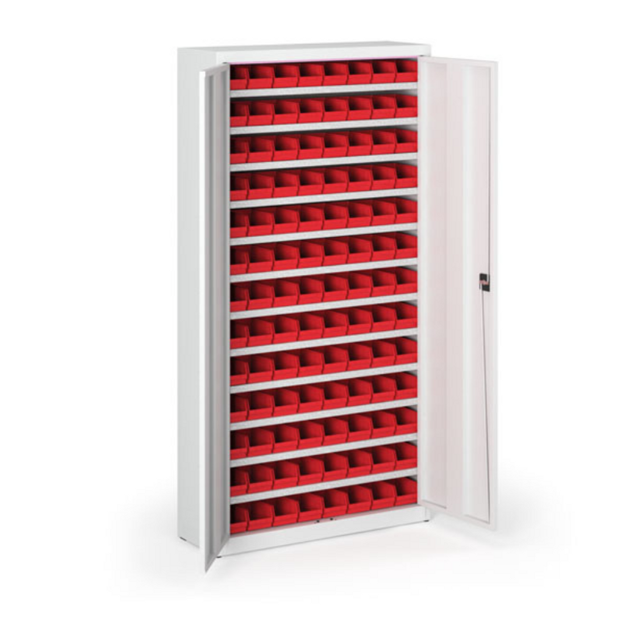 Skříň s plastovými boxy BASIC - 1800 x 400 x 920 mm, 104xA