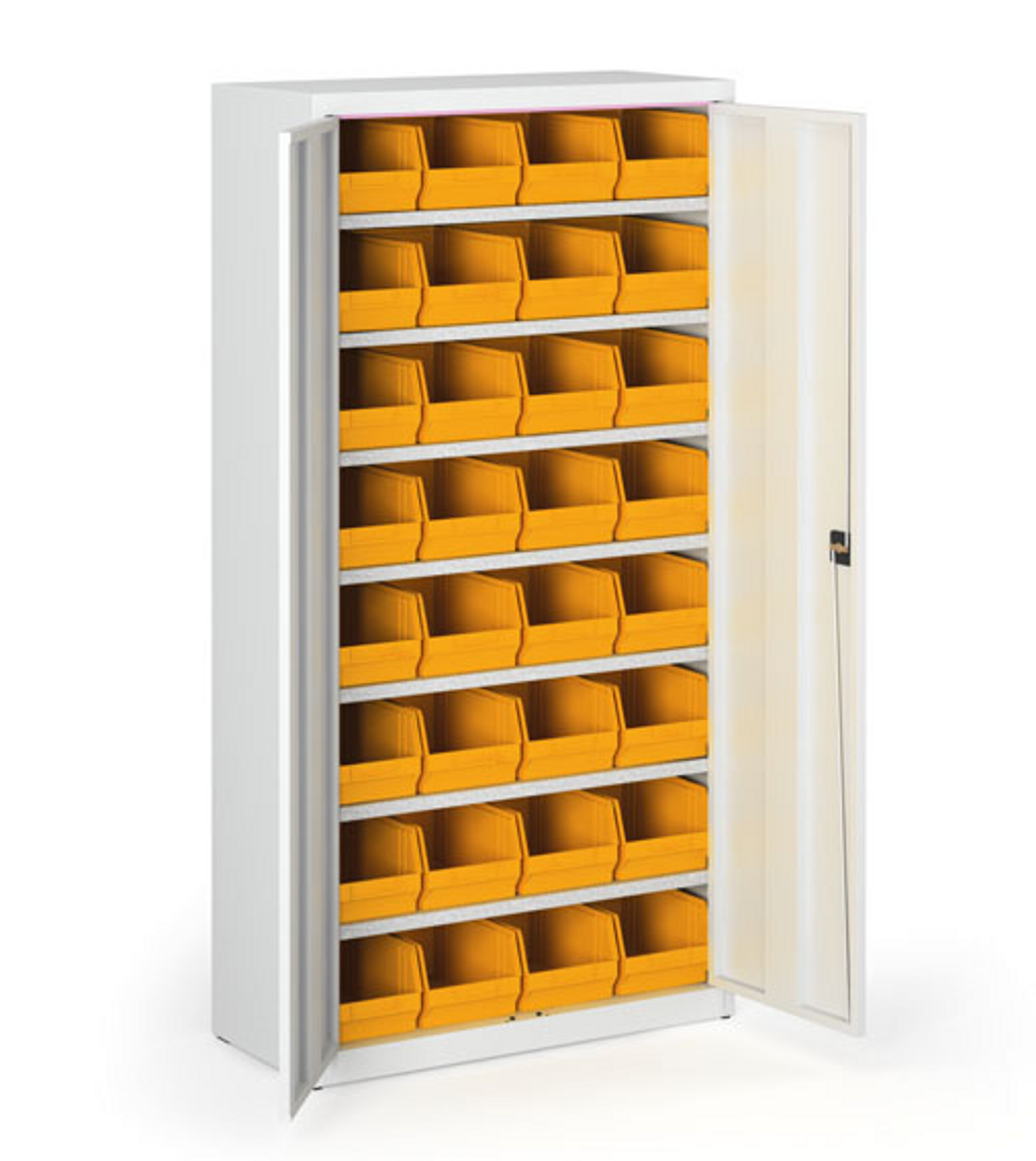 Skříň s plastovými boxy BASIC - 1800 x 400 x 920 mm, 32xC