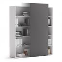 Skříň vysoká otevřená BLOCK White, 1600 x 400 x 1748, grafitová