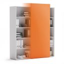 Skříň vysoká otevřená BLOCK White, 1600 x 400 x 1748, oranžová