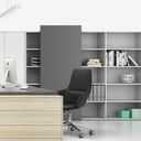 Skříň vysoká otevřená BLOCK White, 1600 x 400 x 1748, oranžová