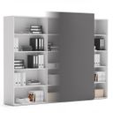 Skříň vysoká otevřená dlouhá BLOCK White, 2390 x 400 x 1748, grafitová