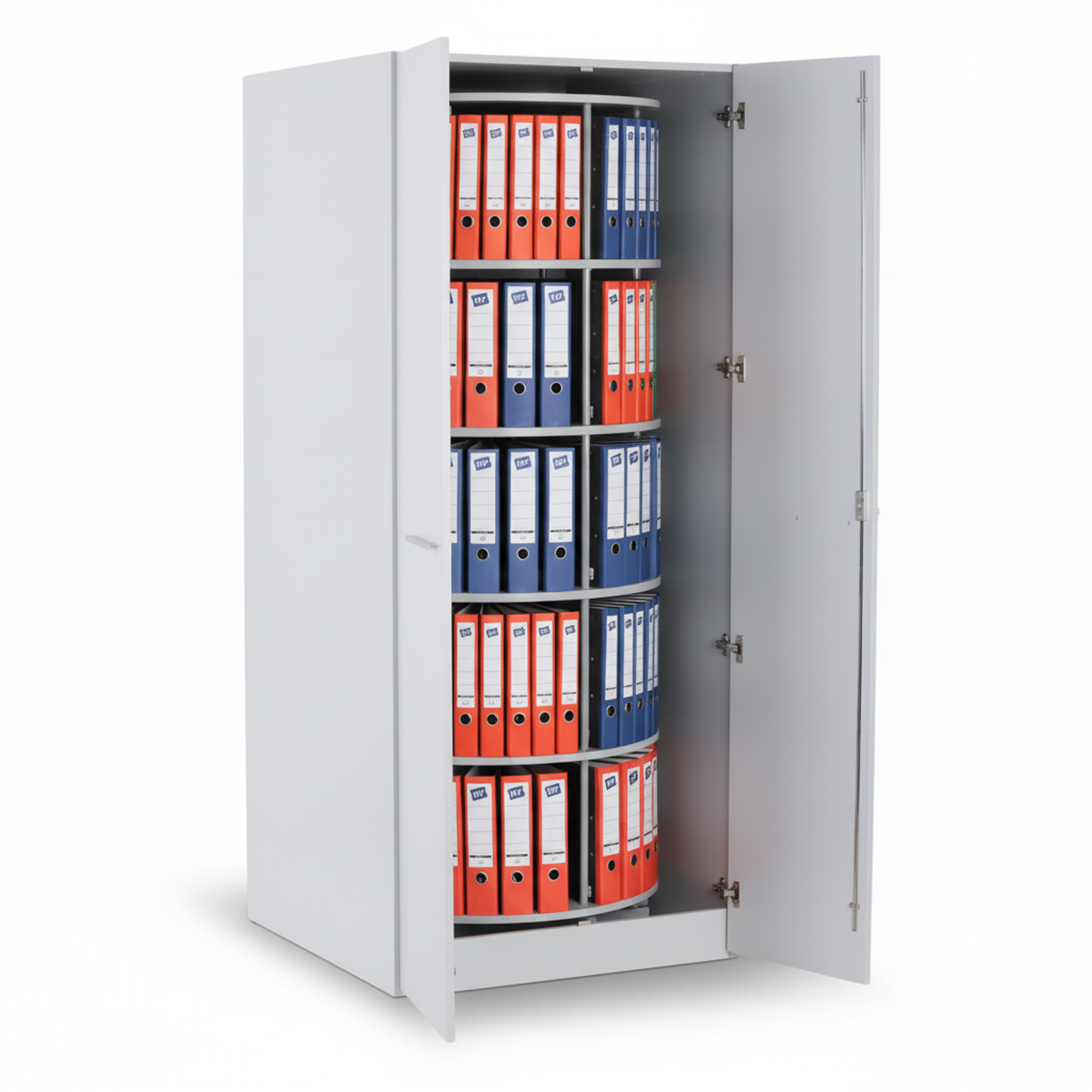 Skriňa s otočným regálom na šanóny, 5 poschodí, uzamykateľná