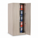 Skriňa s otočným regálom na šanóny, 5 poschodí, uzamykateľná, dub prírodný