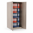 Skriňa s otočným regálom na šanóny, 5 poschodí, uzamykateľná, dub prírodný