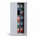 Skriňa s otočným regálom na šanóny, 5 poschodí, uzamykateľná, sivá