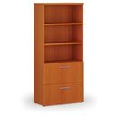 Skriňa so zásuvkami pre závesné zložky PRIMO WOOD, 800 x 420 x 1781 mm, čerešňa