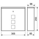 Skrzynka pocztowa na listy, 250 x 305 x 96 mm, ze stali nierdzewnej