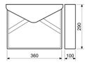 Skrzynka pocztowa, zwiększona odporność na deszcz, 290 x 360 x 100 mm, stal nierdzewna