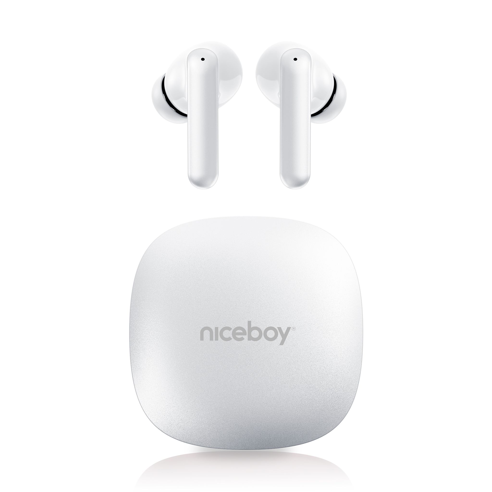Sluchátka Niceboy PINS 4 PRO, bílá