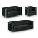 Sofa CUBE, 3 Sitzflächen, schwarz