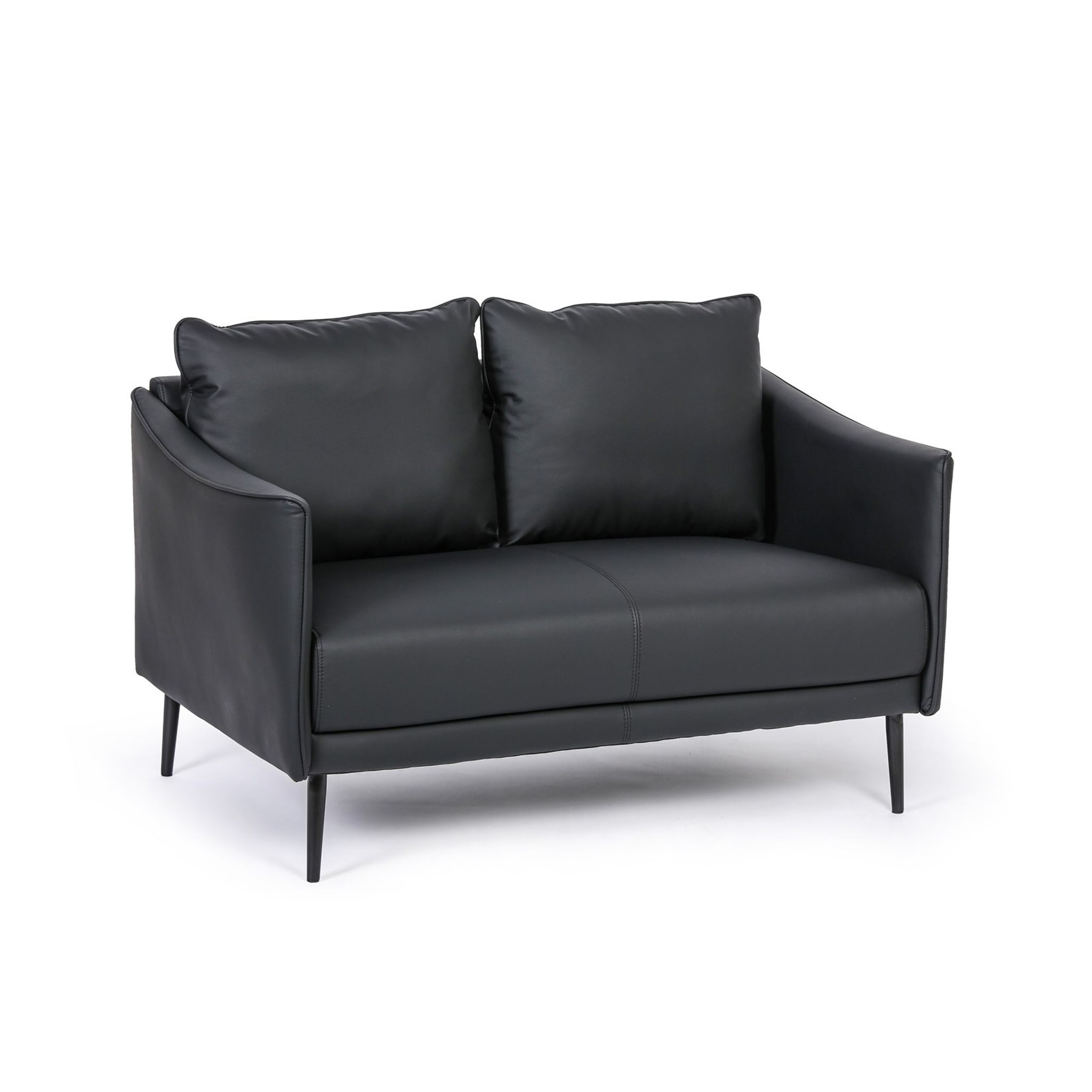 Sofa PATTY, 2 Sitzflächen, schwarz