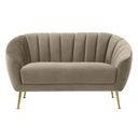 Sofa Wildleder MARLENE, 2 Sitzplätze, beige