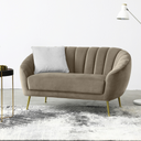 Sofa Wildleder MARLENE, 2 Sitzplätze, beige