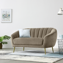 Sofa Wildleder MARLENE, 2 Sitzplätze, beige