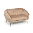 Sofa Wildleder MARLENE, 2 Sitzplätze, beige