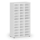 Sortierregal PRIMO WHITE, 1434 x 800 x 420 mm, 36 Fächer, weiß
