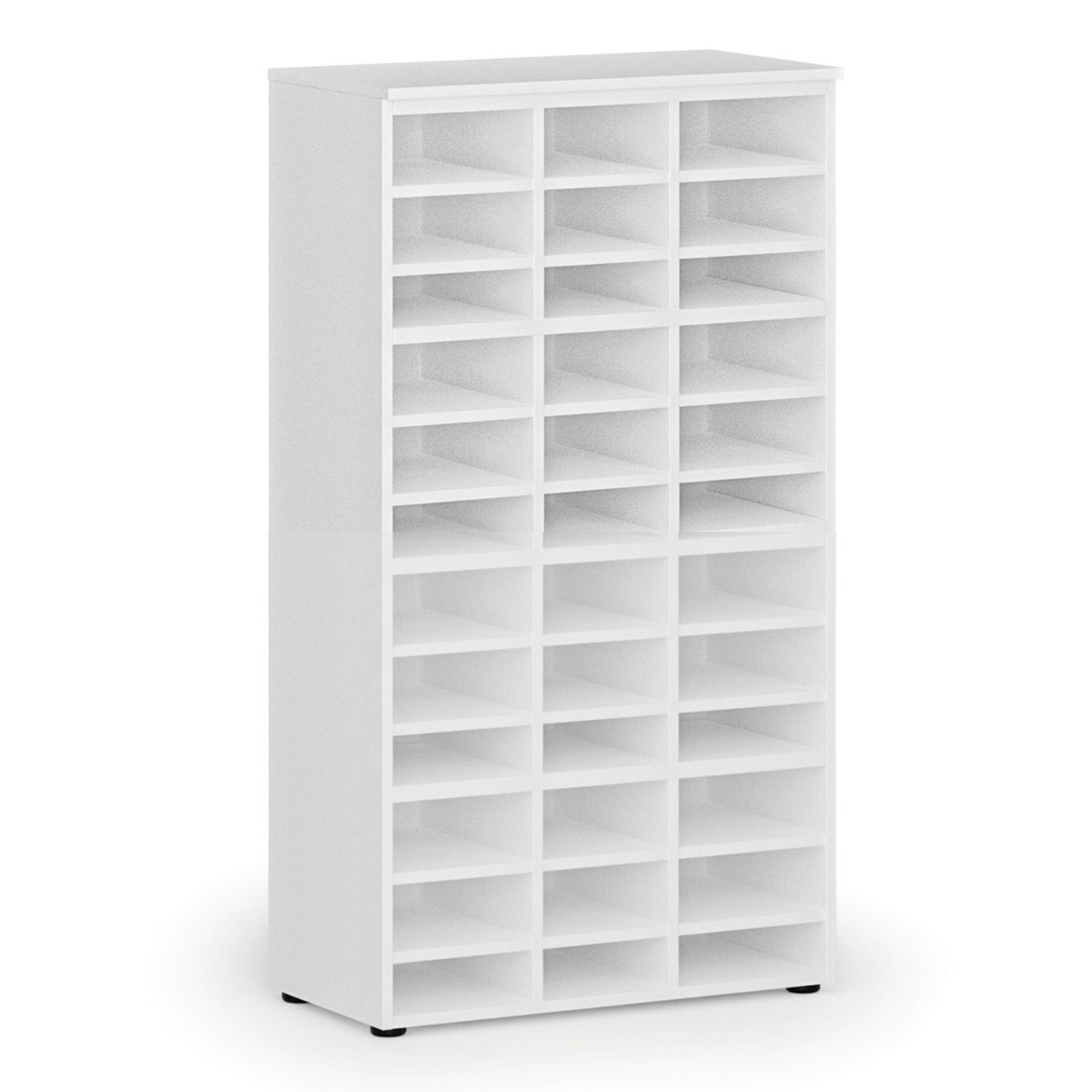 Sortierregal PRIMO WHITE, 1434 x 800 x 420 mm, 36 Fächer, weiß