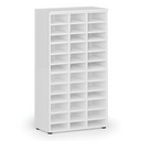 Sortierregal PRIMO WHITE, 800 x 420 x 1434 mm, 36 Fächer, weiß