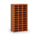Sortierregal PRIMO WOOD, 800 x 420 x 1434 mm, 36 Fächer, Kirschbaum