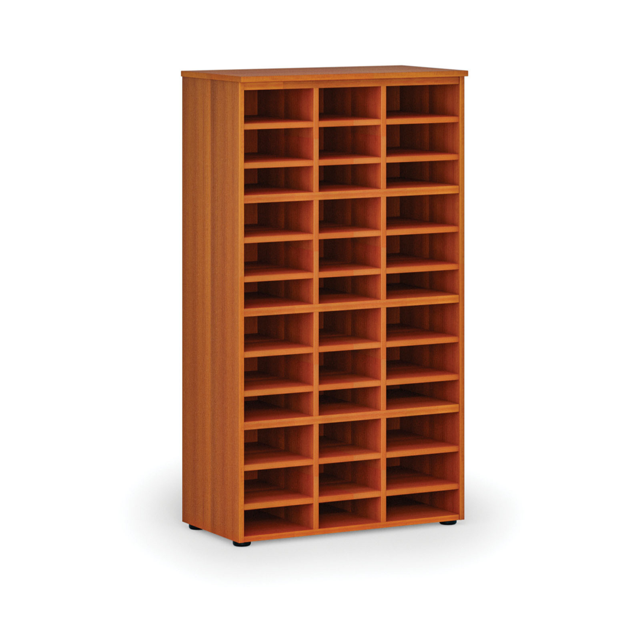 Sortierregal PRIMO WOOD, 800 x 420 x 1434 mm, 36 Fächer, Kirschbaum
