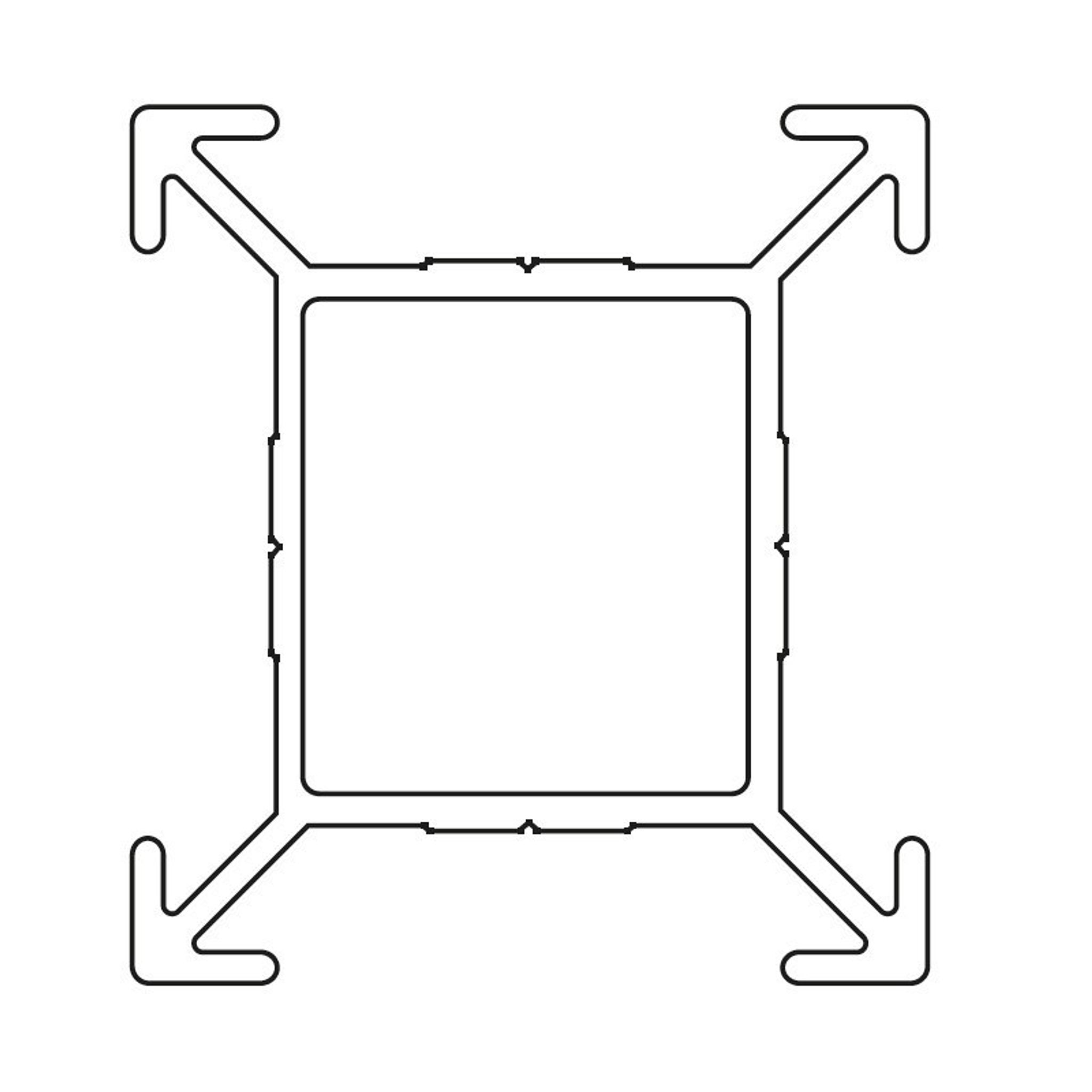 Spojovací sloupek pro paravany CF, výška 1650 mm