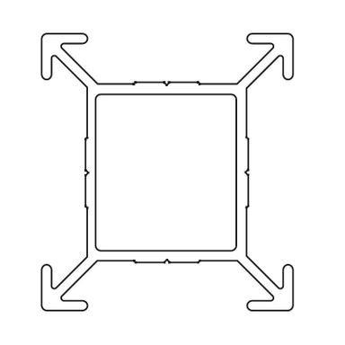 Spojovací sloupek pro paravany CF, výška 1650 mm