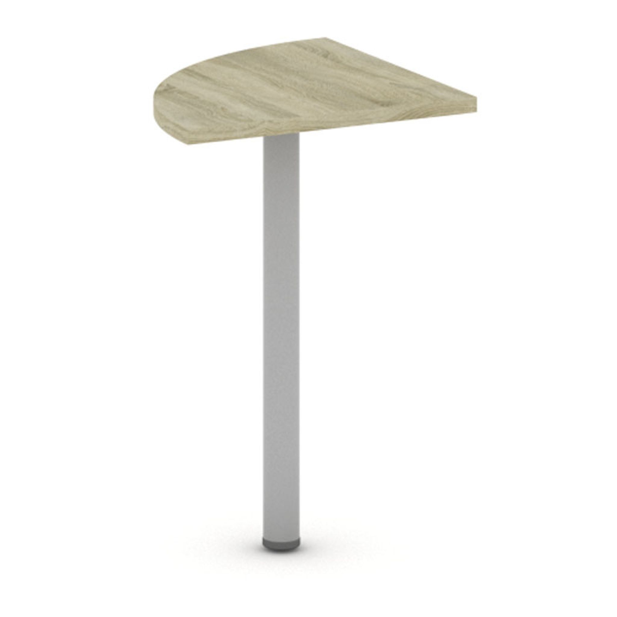 Spojovací stolek MIRELLI, 800 x 800 x 750 mm, bílá/dub sonoma