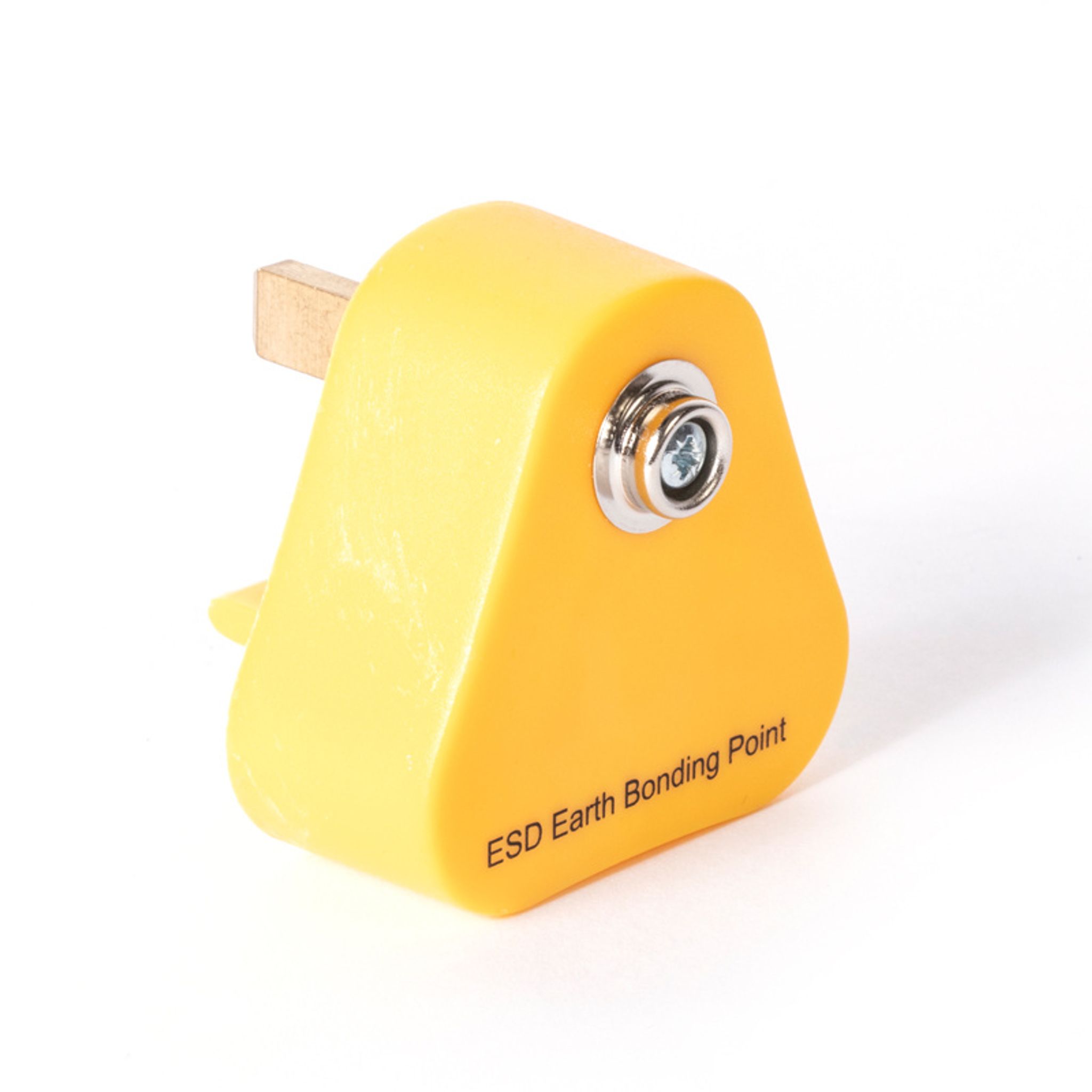 Stecker für Erdungskabel für ESD-Fußmatten und -Schreibtischunterlagen, gelb