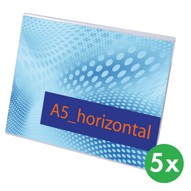 Stojak na menu na stół, typ L, A5 do szerokości, opakowanie 5 szt.