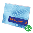Stojak na menu na stół, typ L, A6 do szerokości, opakowanie 5 szt.