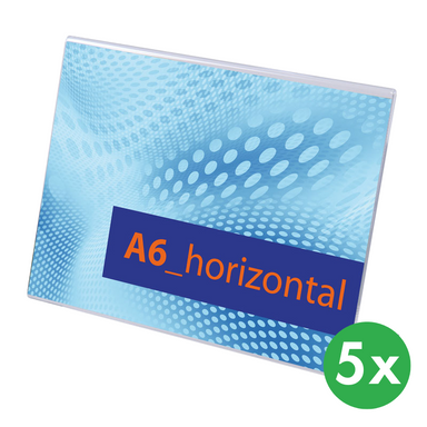 Stojak na menu na stół, typ L, A6 do szerokości, opakowanie 5 szt.