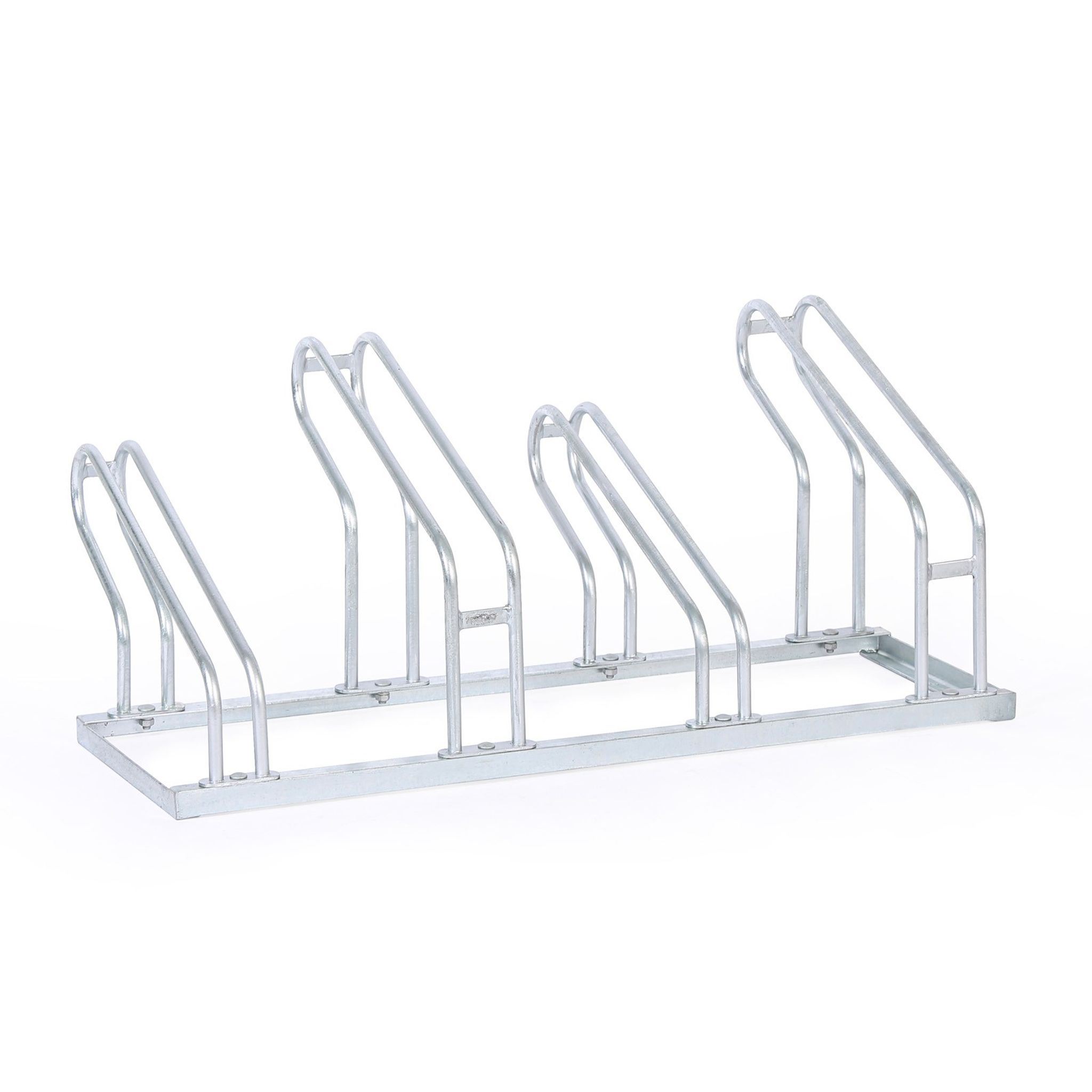 Stojan na bicykle na zem, dve šírky kolies 55 a 80 mm, 4 státia